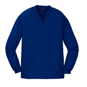 SPORT-TEK V Neck Raglan Wind Shirt with Logo